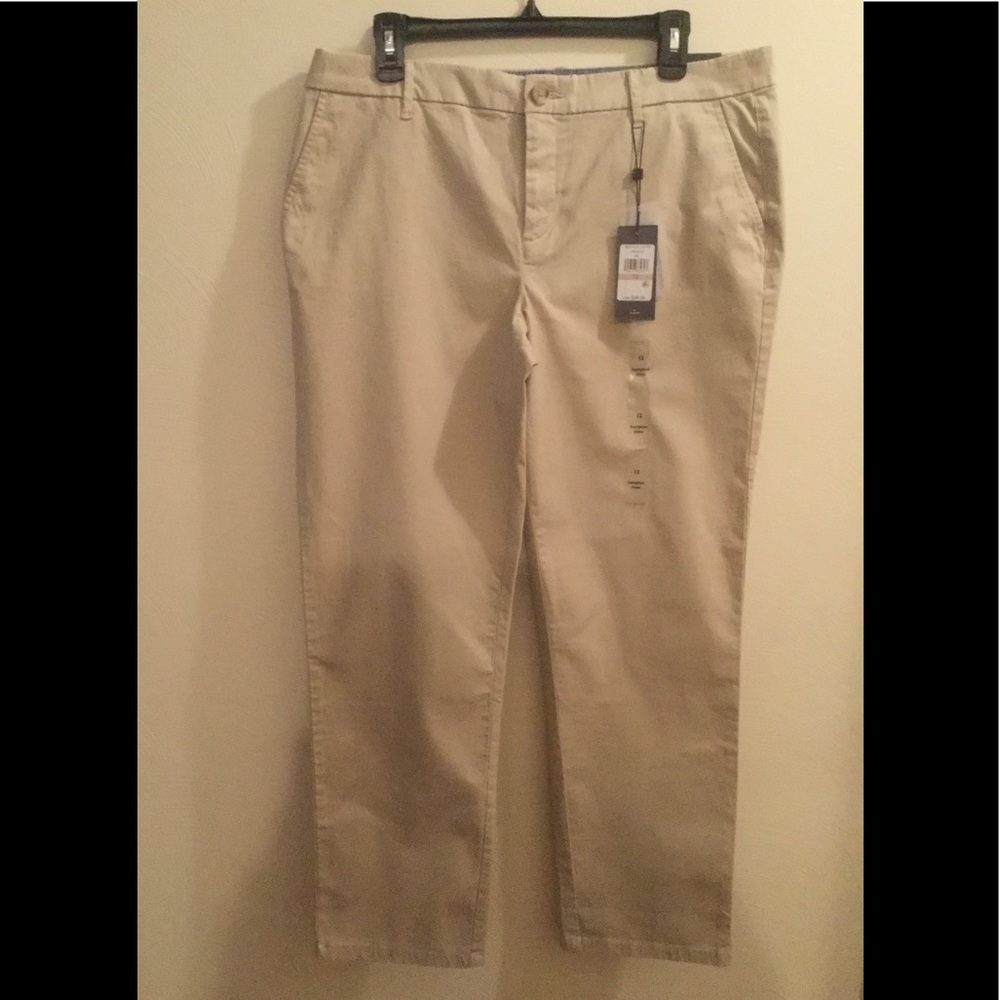 NWT TOMMY HILFIGER HAMPTON STRETCH SLIM CHINO PANTS SIZE 12